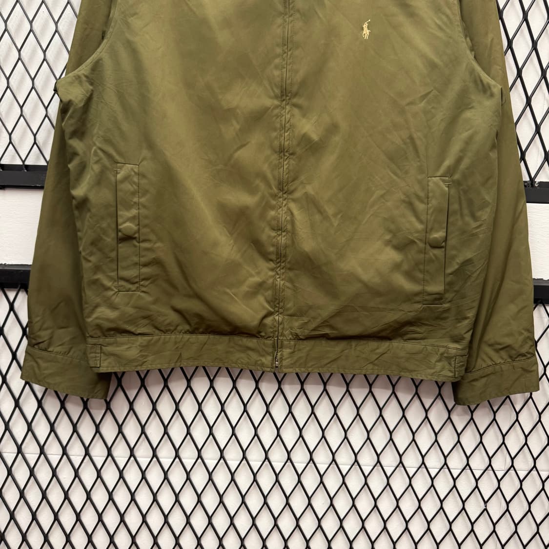 00s 폴로 랄프로렌 해링턴 자켓 안감 플리스 디테일 카키 상품이미지4