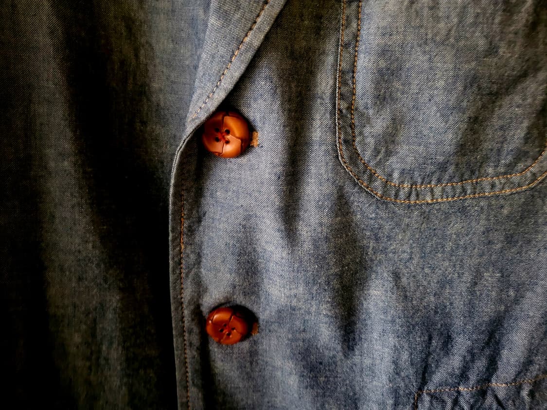 [미착용 택달린 새상품] SIEG 소가죽배색 데님 면 자켓 상품이미지10