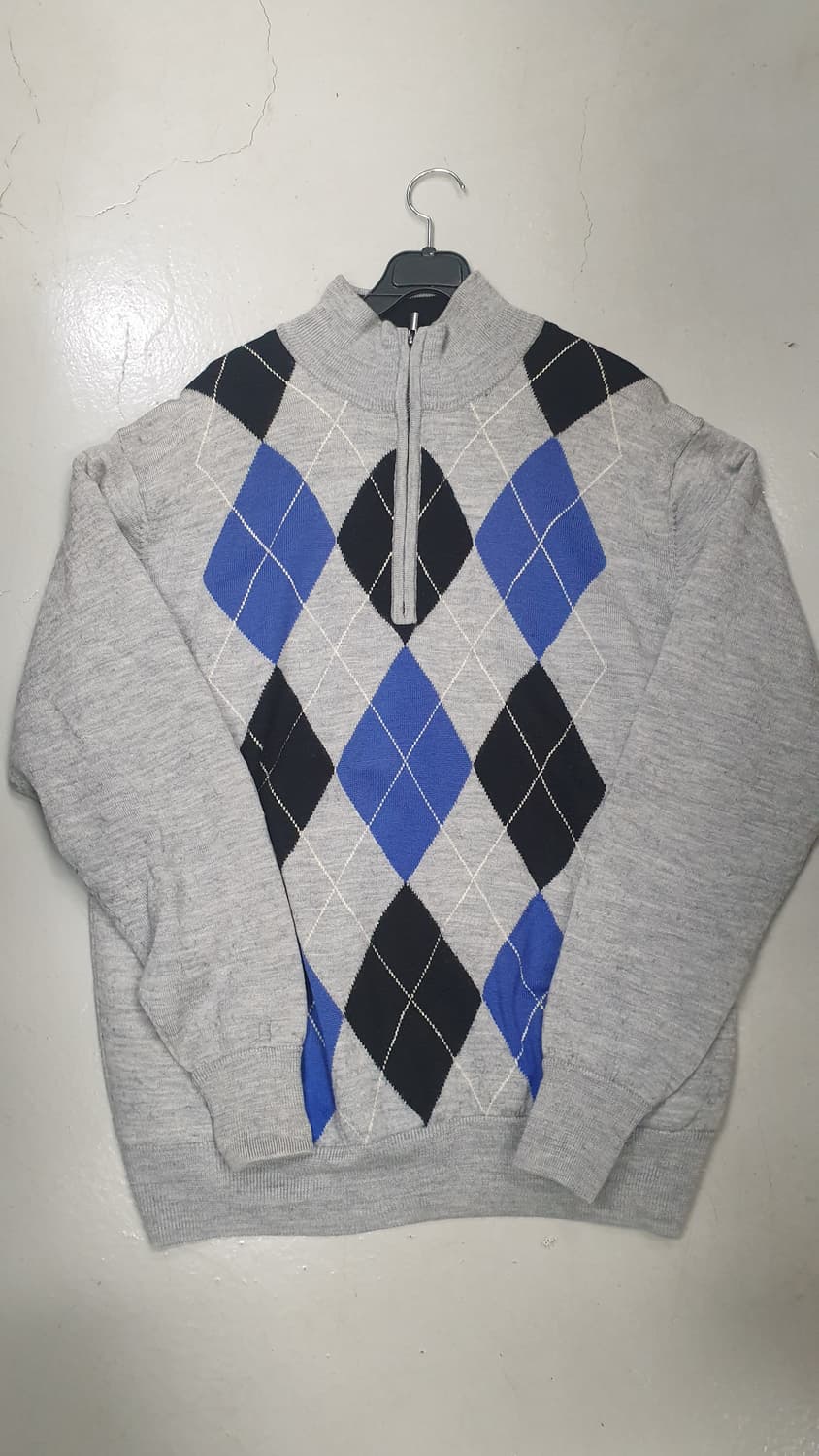 풋조이 아가일 울 반집업 방풍니트 L 상품이미지1