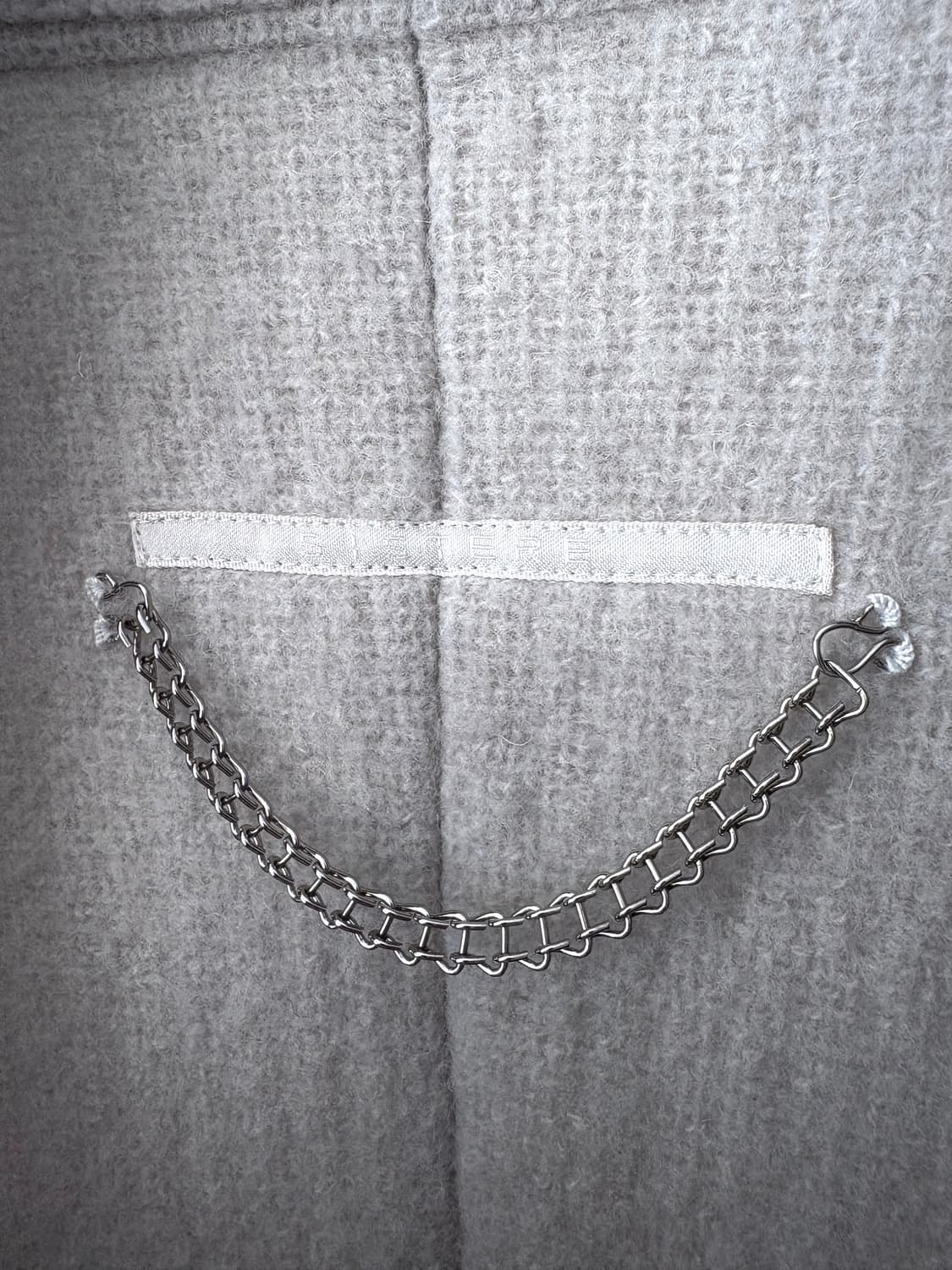 시스테레 2007a/w 'STROBO' 비대칭 프론트 랩 울 코트 상품이미지8