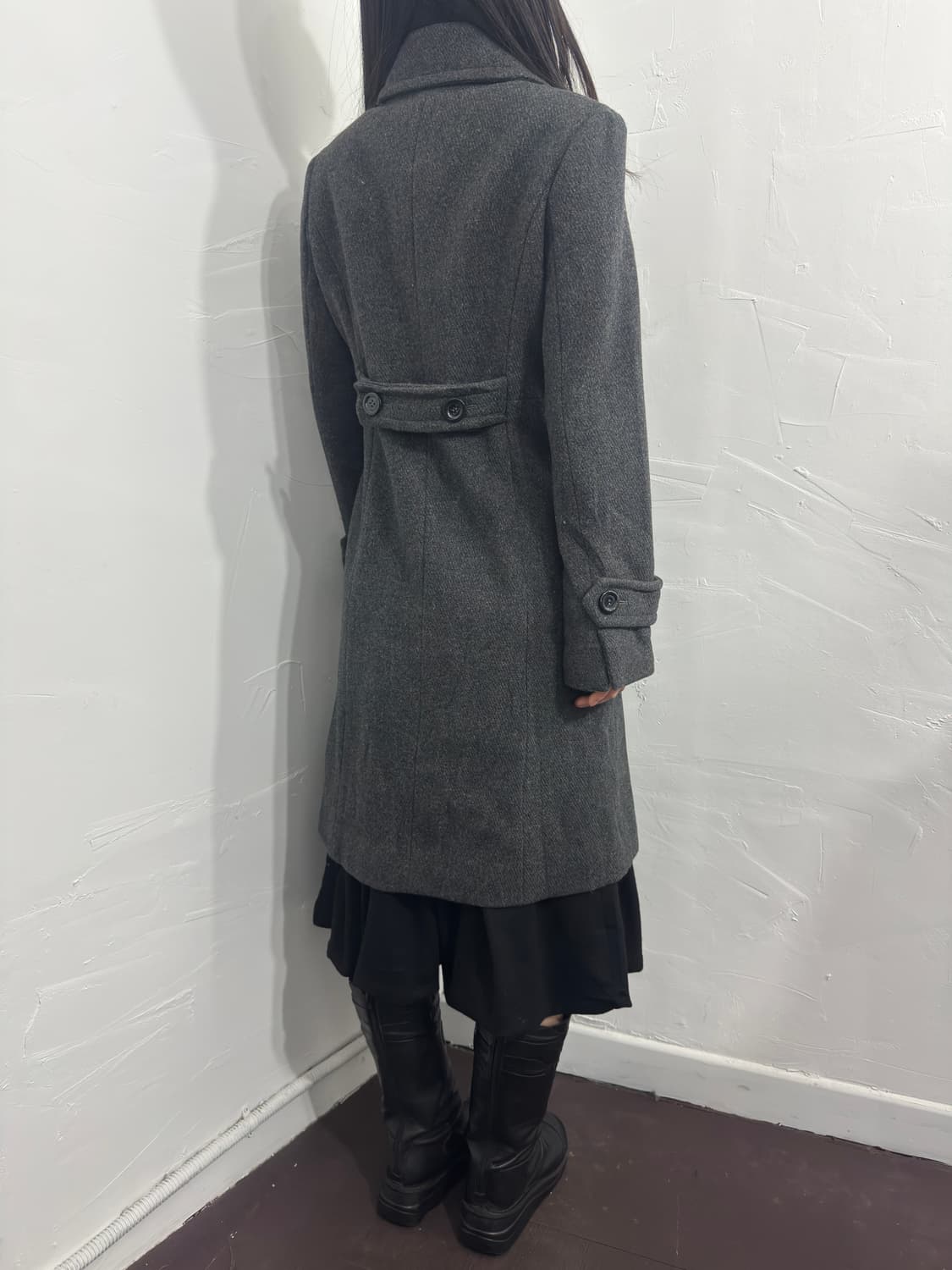 memory gray two button wool coat 상품이미지5