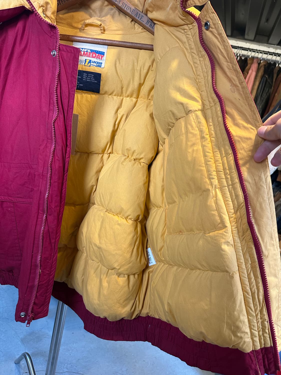 90s NFL 워싱턴 커맨더스 덕 다운 구스 자켓 상품이미지9