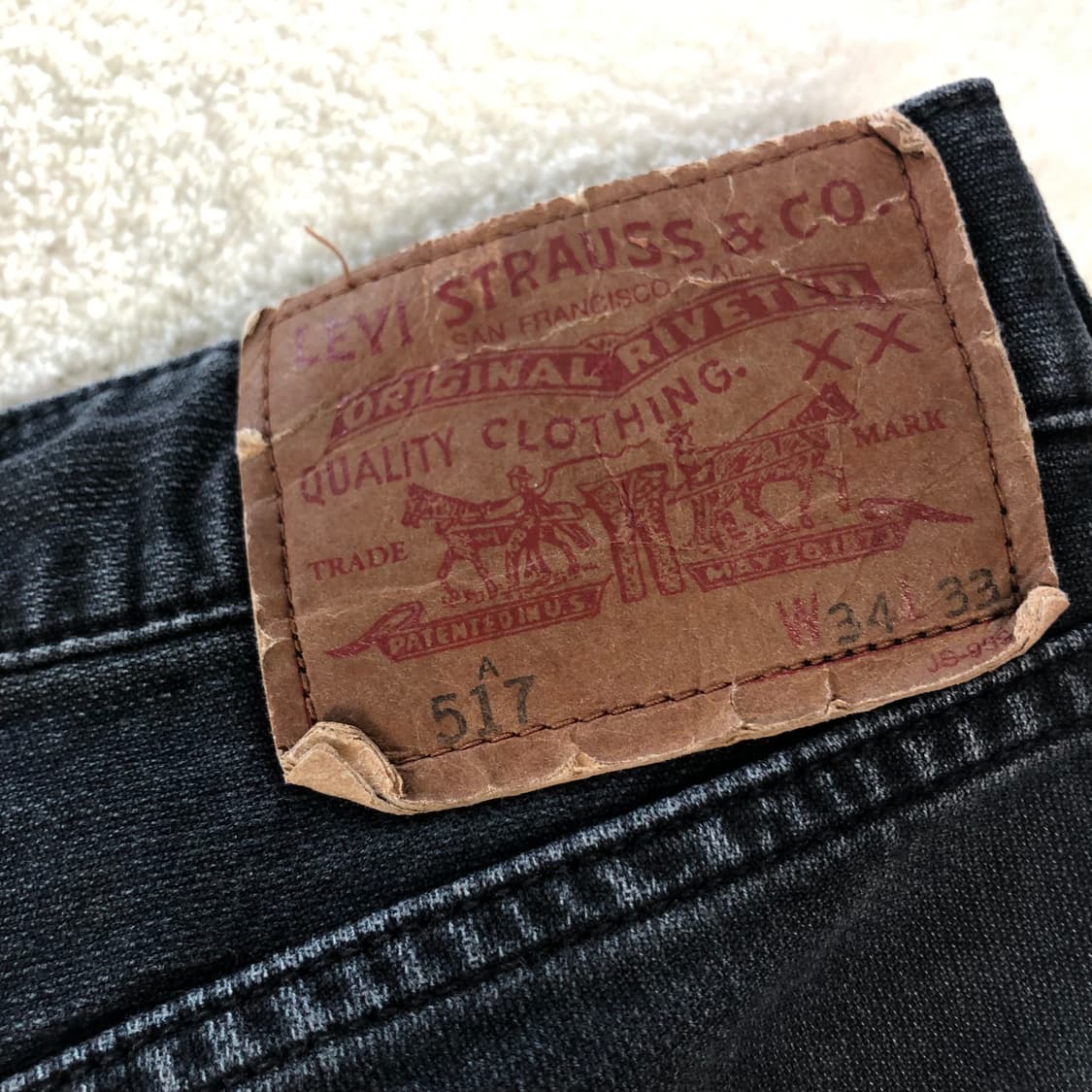 리바이스 517 흑청 데님팬츠  상품이미지8