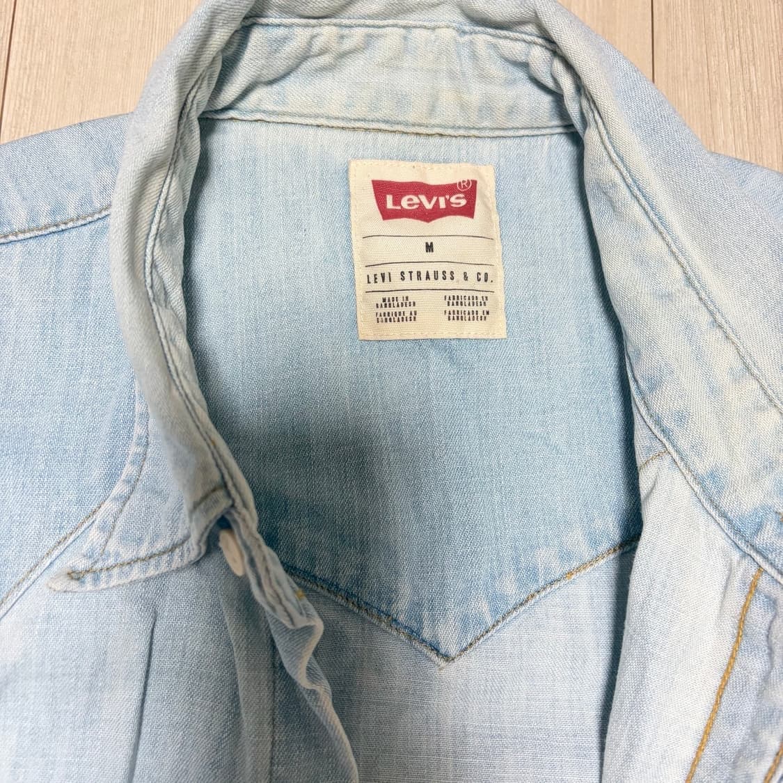 M) 리바이스 레드탭 00‘s 웨스턴 연청 반팔셔츠 상품이미지4