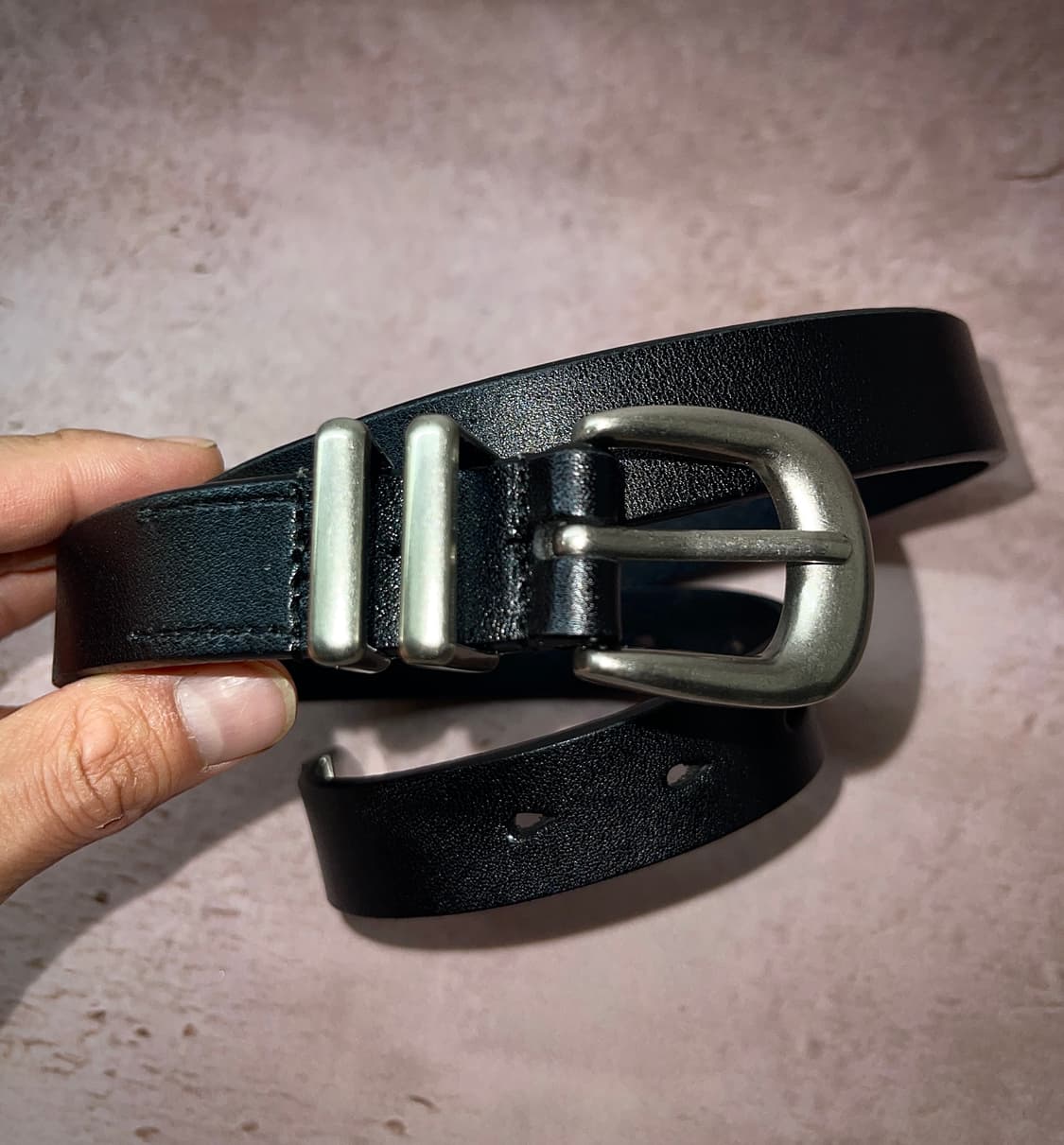 얇은 데일리 빈티지 소가죽벨트 2.3cm 상품이미지1
