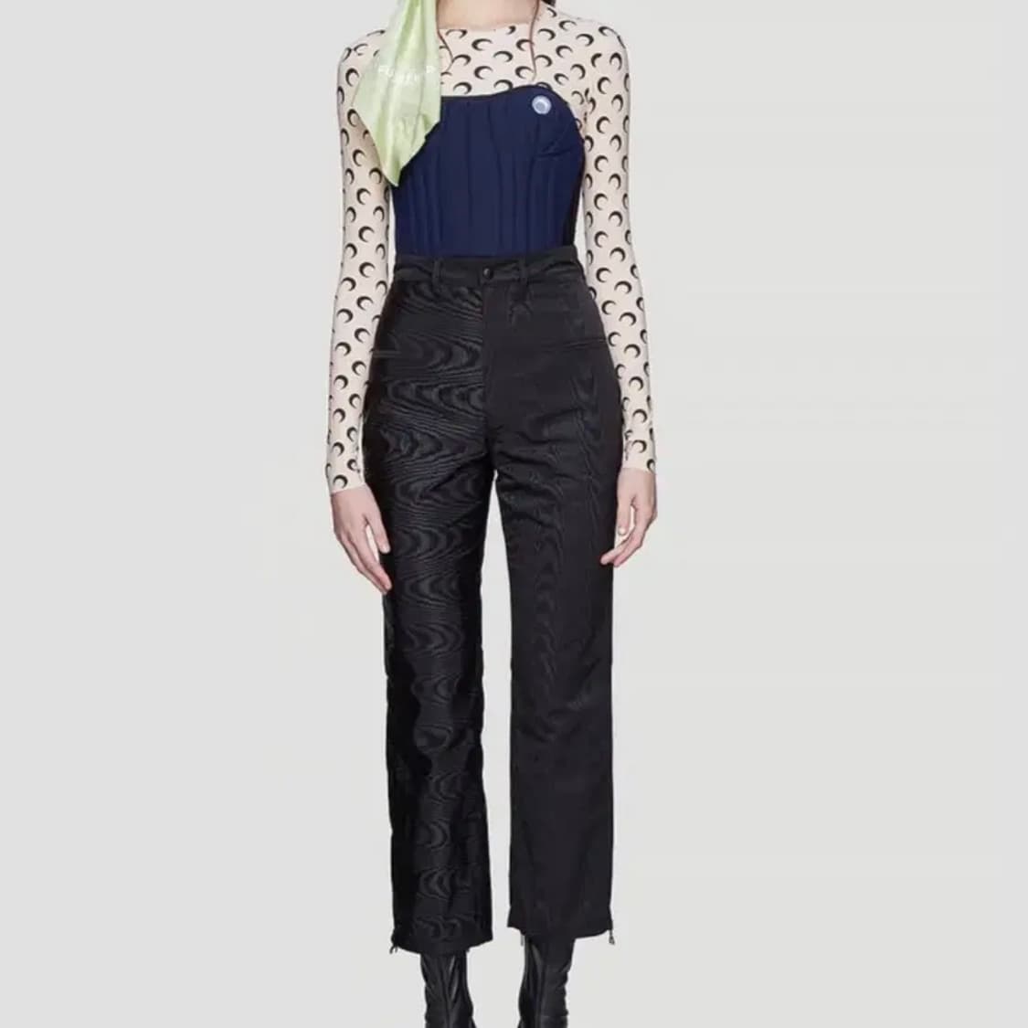 마린세르 SS18 무아르 팬츠 블랙 상품이미지1