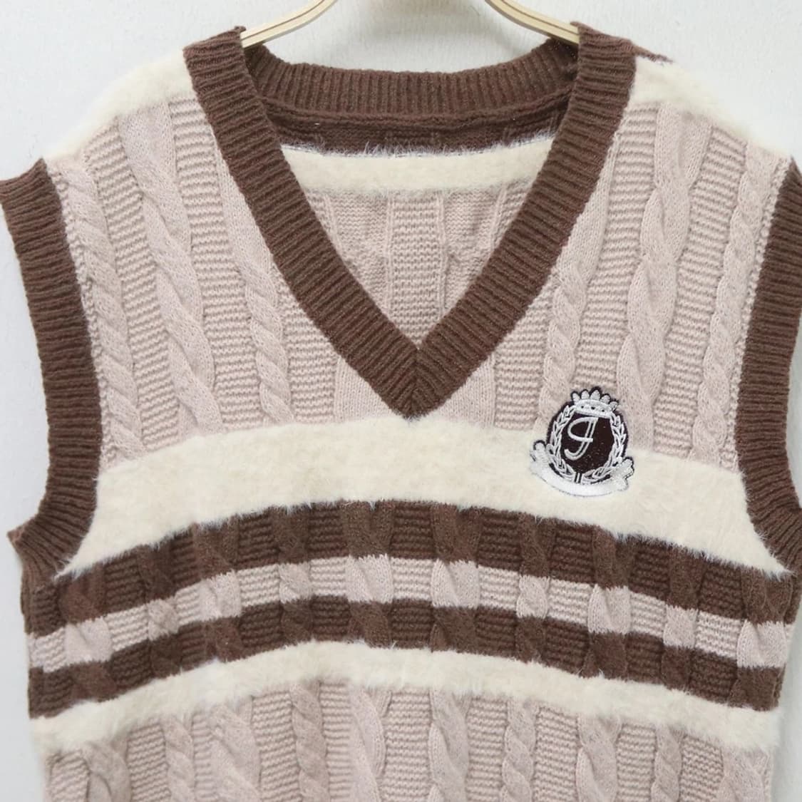 라떼 딸기우유 니트 베스트 64543 상품이미지3