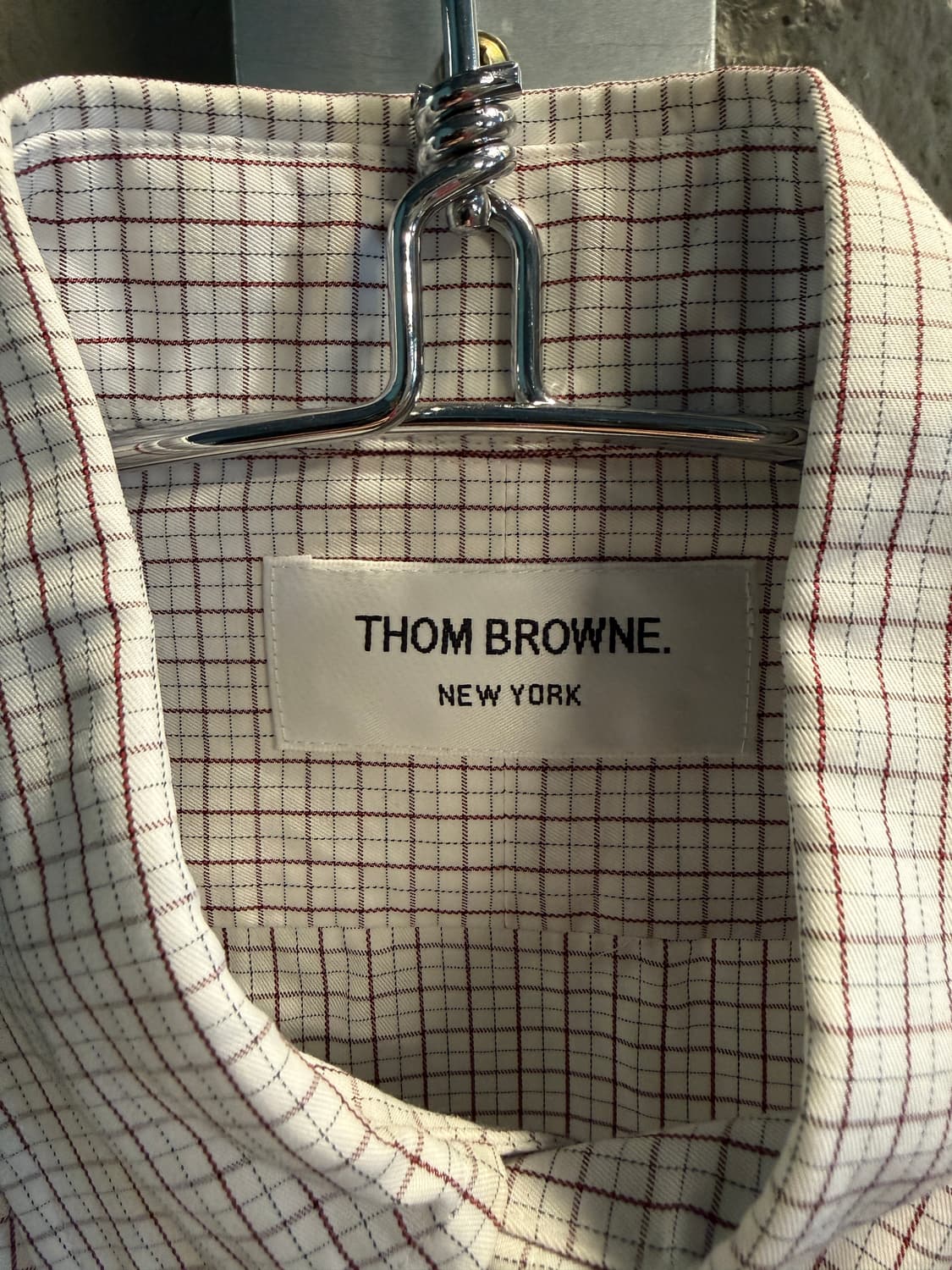 톰 브라운 체크 버튼다운 셔츠 화이트 1(S) 상품이미지4