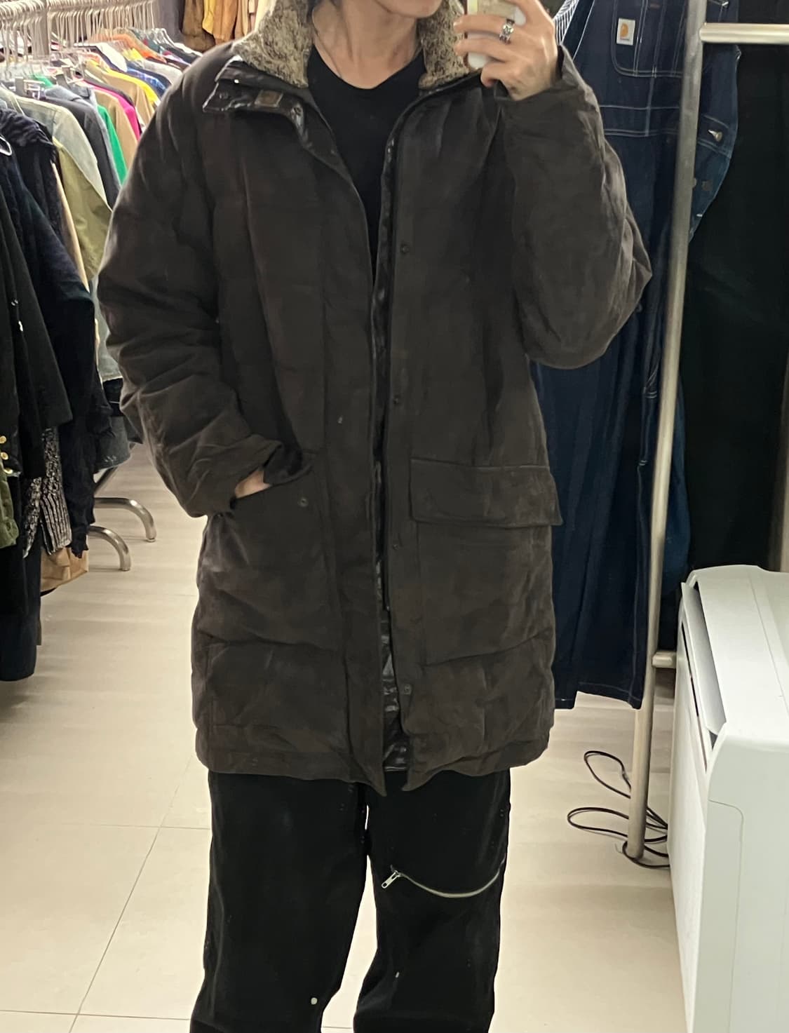 빨질레리 스웨이드 퍼 롱패딩 50 상품이미지6