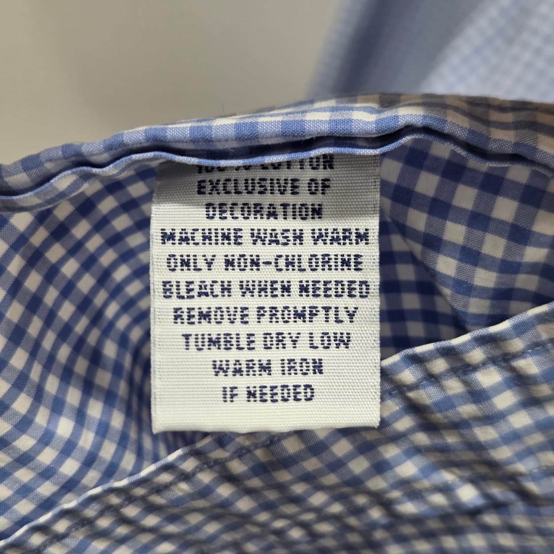 폴로랄프로렌 버튼다운 블루 깅엄체크 셔츠 L 상품이미지4