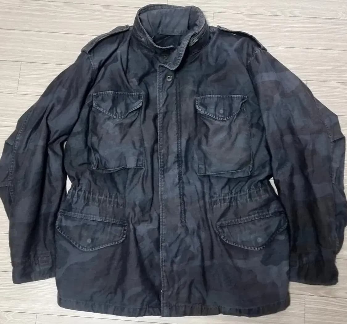 미군 우드랜드 블랙염색 m65 야상 자켓(라지레귤러) 상품이미지1