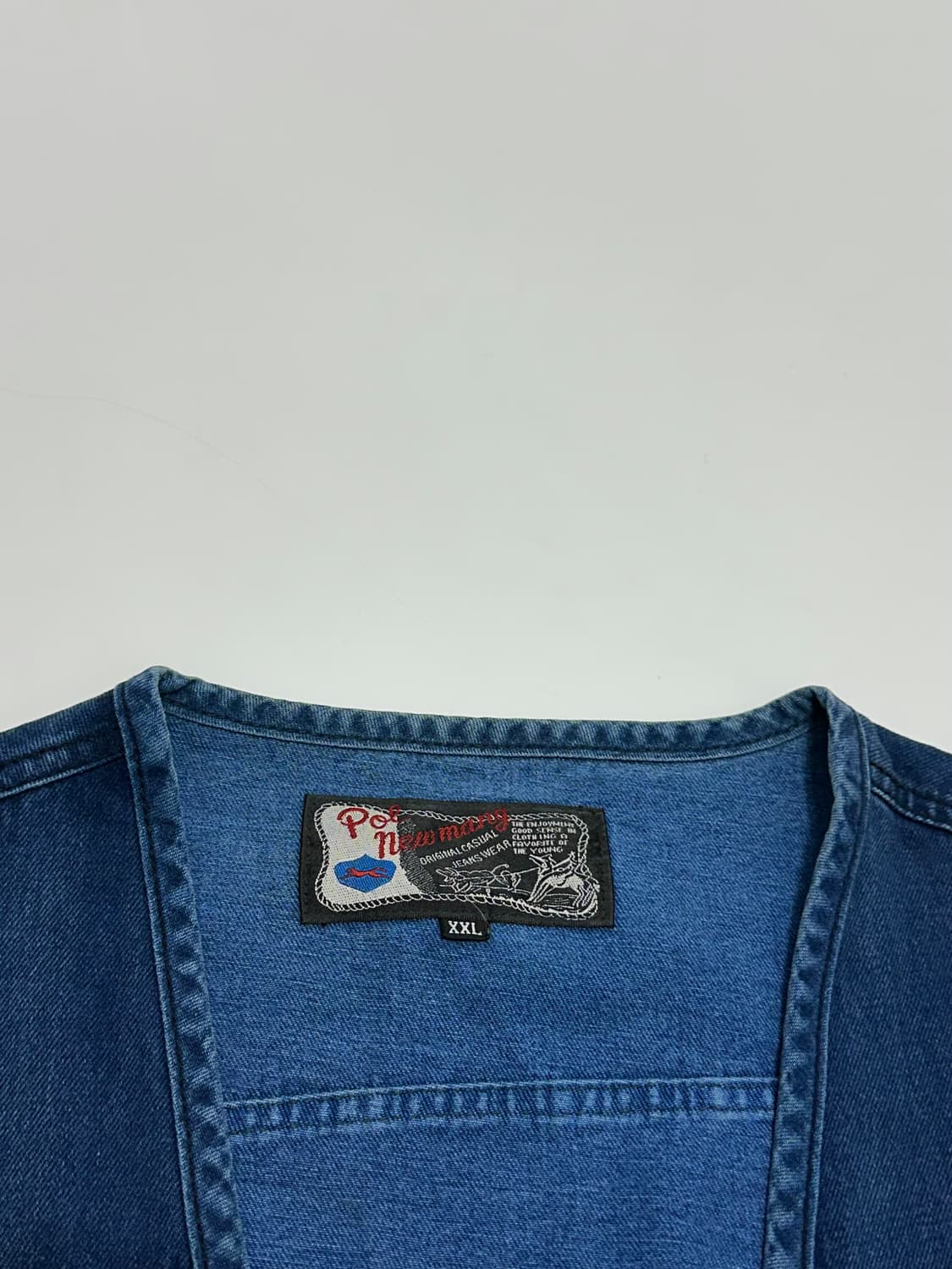 폴뉴망 빈티지 데님 베스트 자켓 청조끼 상품이미지6