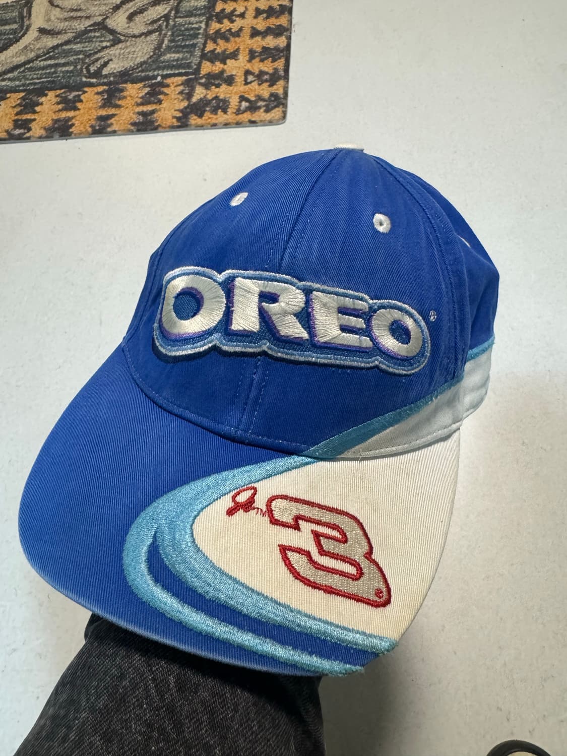 나스카 오레오 레이싱 빈티지 자수 볼캡 모자 페이딩 스냅백 트러커캡 상품이미지1