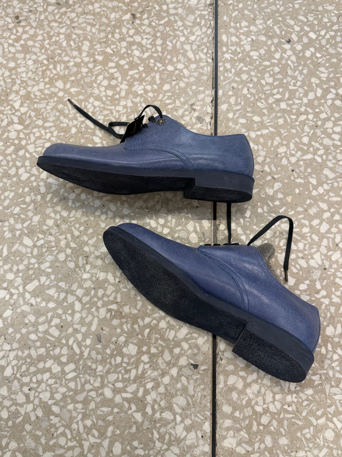 Vintage blue casual leather shoes 상품이미지5