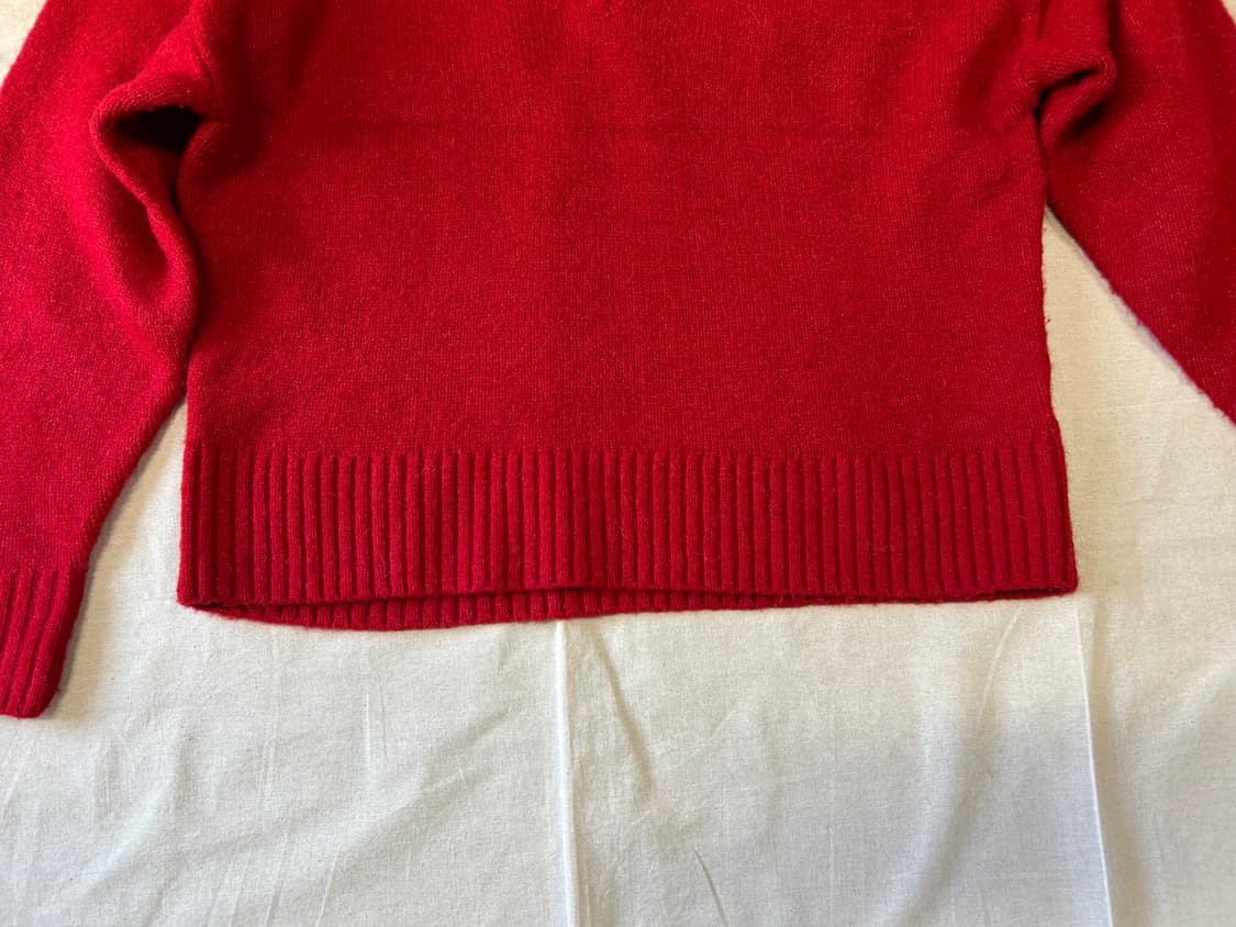 J-Crew 제이크루 V-neck 레드 울 스웨터 상품이미지4