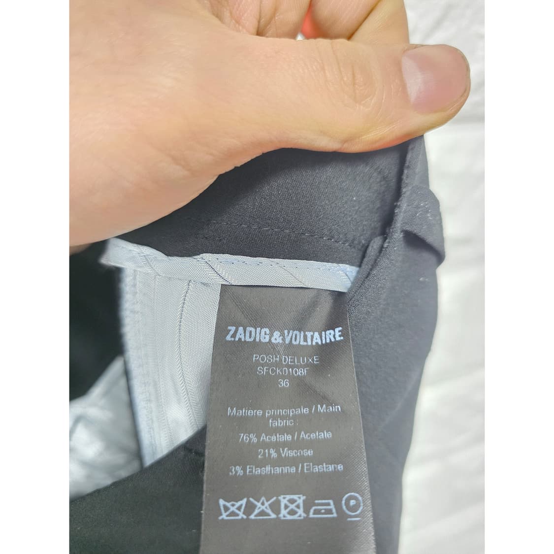 택포// 쟈딕앤볼테르 여성 블랙 슬랙스 27인치 상품이미지3