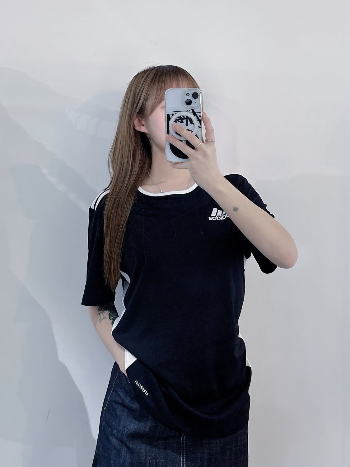 아디다스 스몰로고 트랙 반팔 상품이미지2