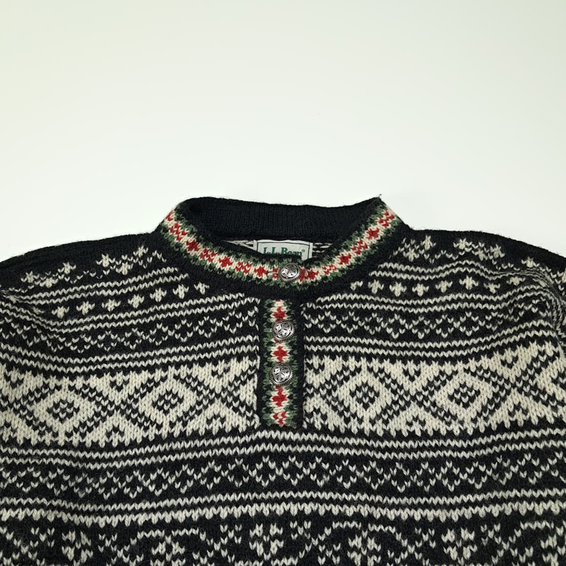 CL147 L 엘엘빈 미국판 페어아일 헨리넥 울 니트 상품이미지2