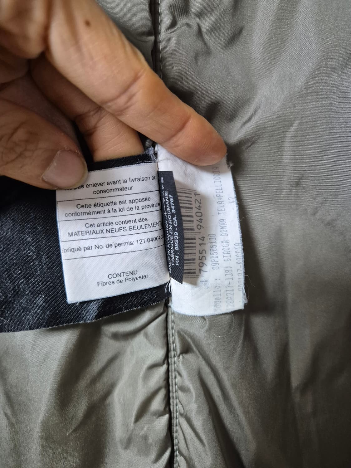 (정품) 프라다 투웨이 나일론 롱패딩 코트 누빔점퍼 42 (여성) 상품이미지8