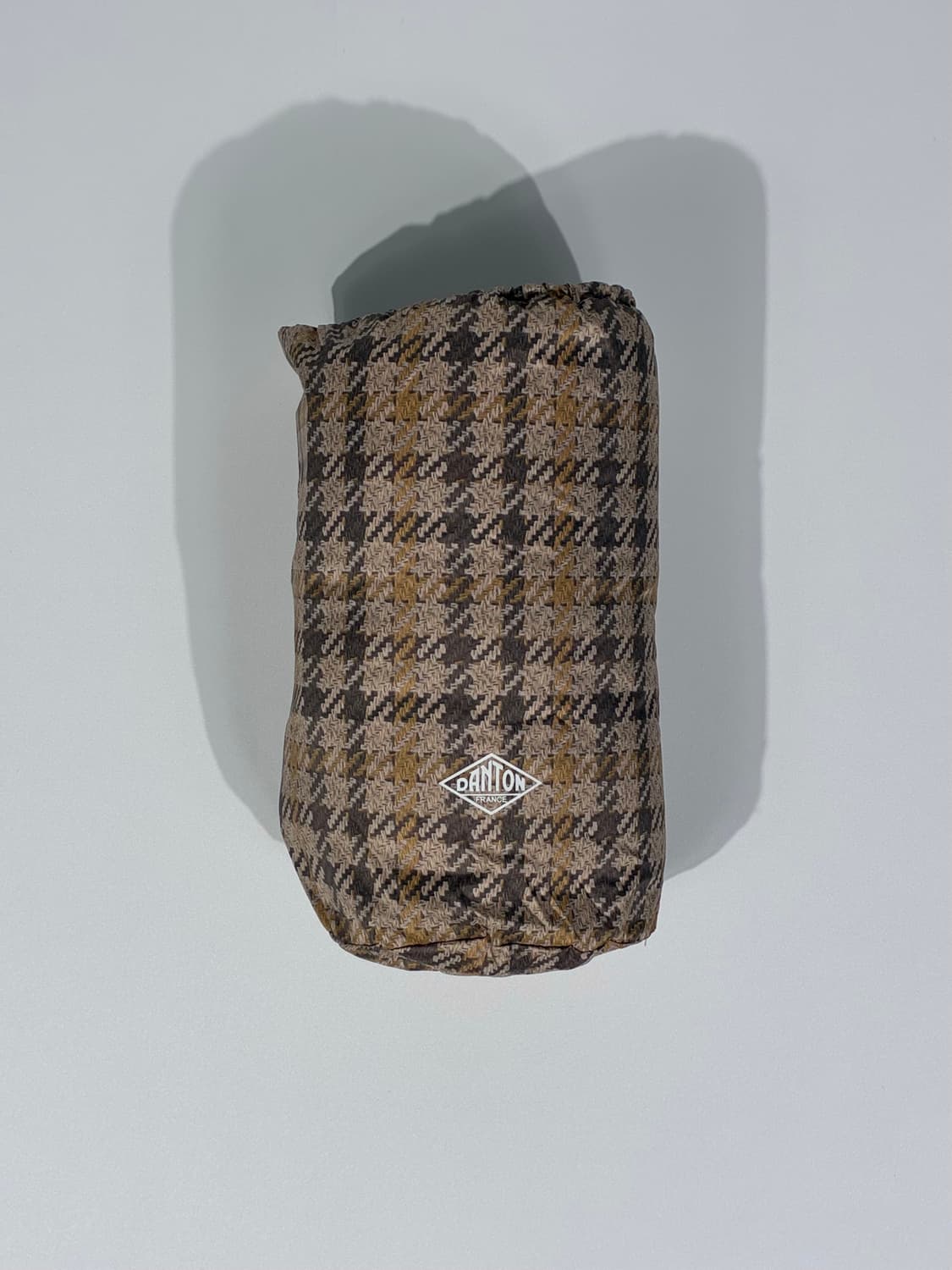 (W)DANTON 단톤 이너 다운 크루넥 베스트 베이지 체크 상품이미지5