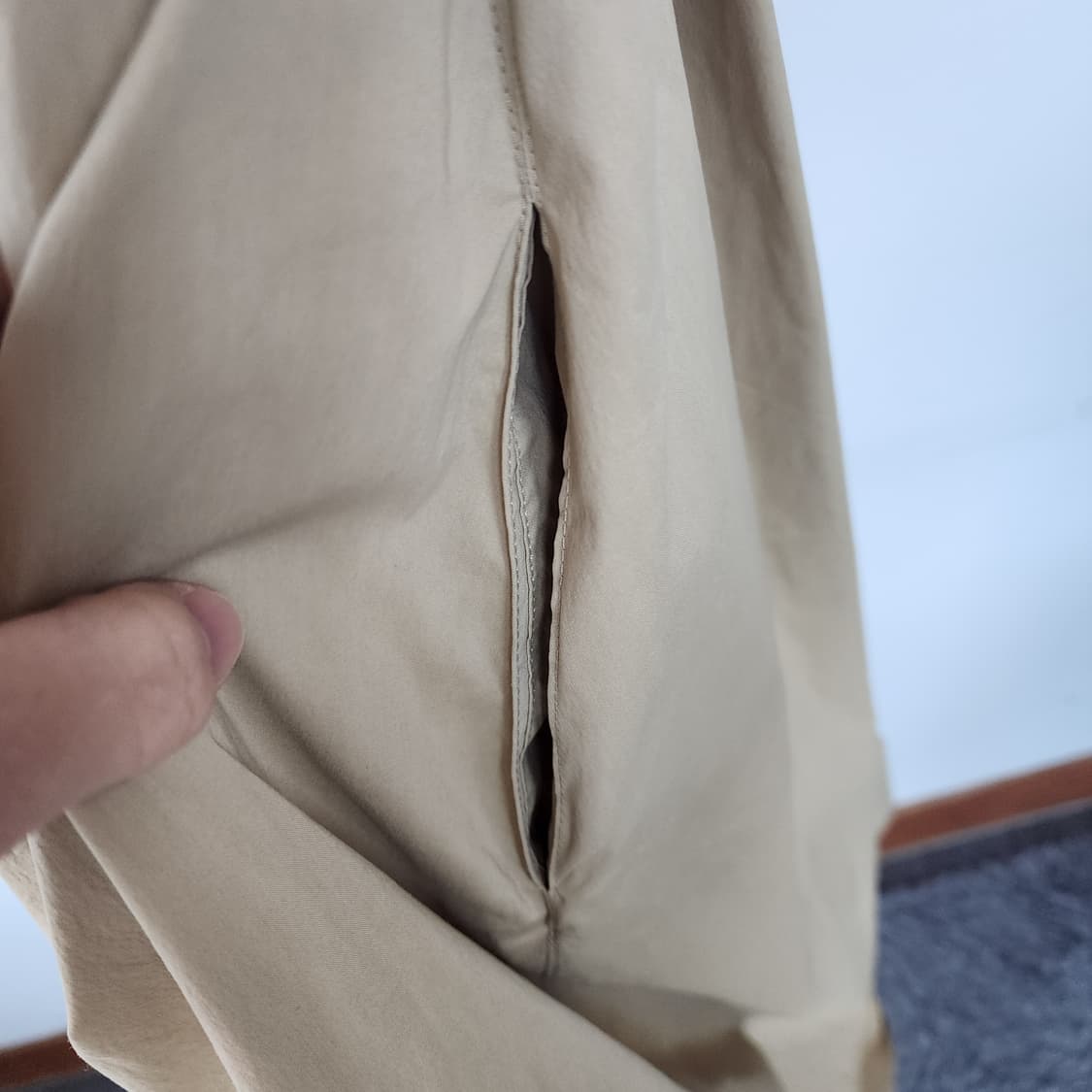 ORR 베이지 스퀘어넥 롱 원피스 상품이미지5