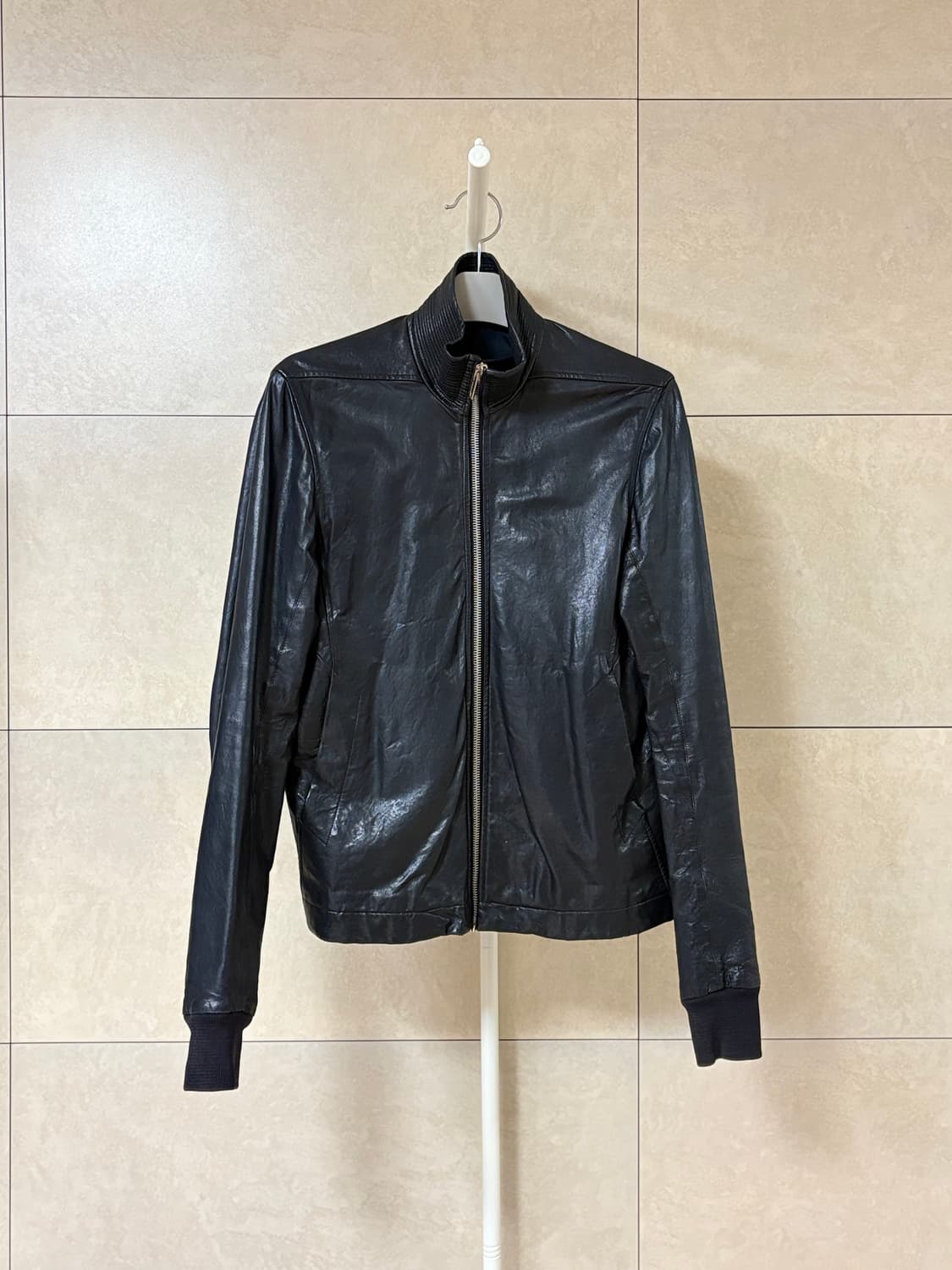 릭오웬스 하이넥 램스킨 자켓 상품이미지1