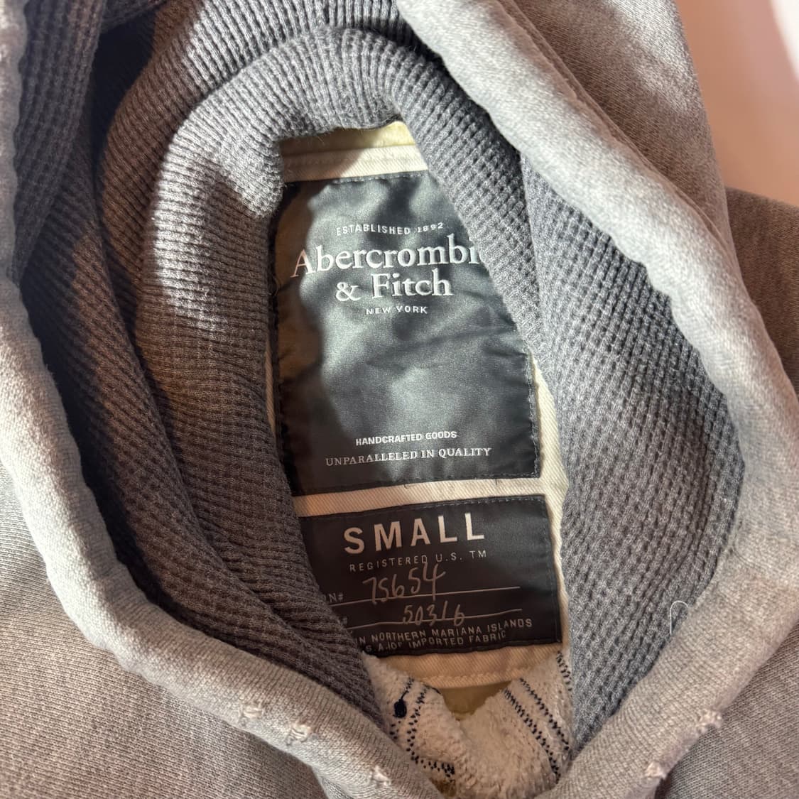 아베크롬비 빈티지 그레이 후드티 상품이미지4