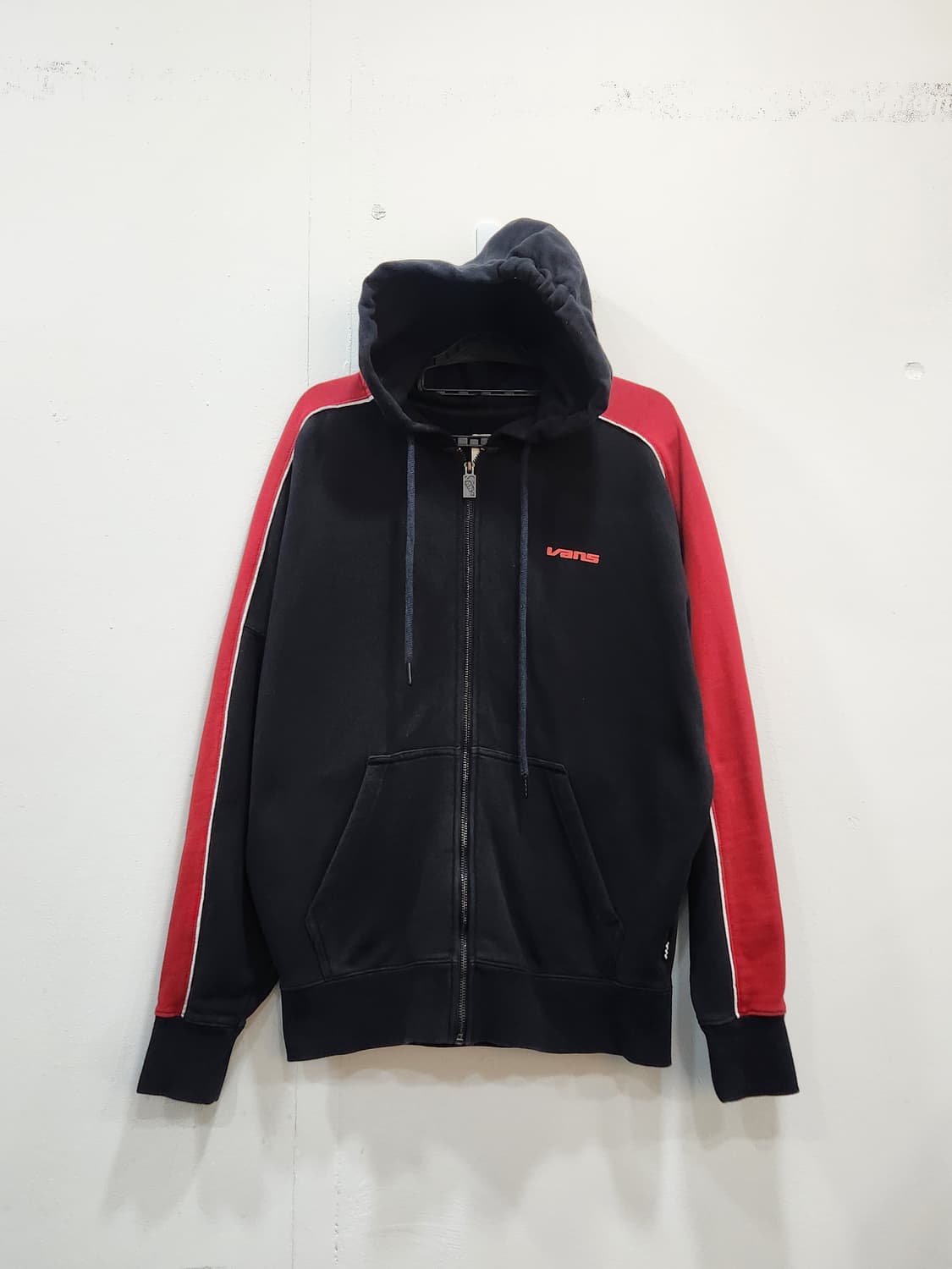 [S] 반스 Vans 후드 집업 S사이즈 블랙레드 백로고 상품이미지2