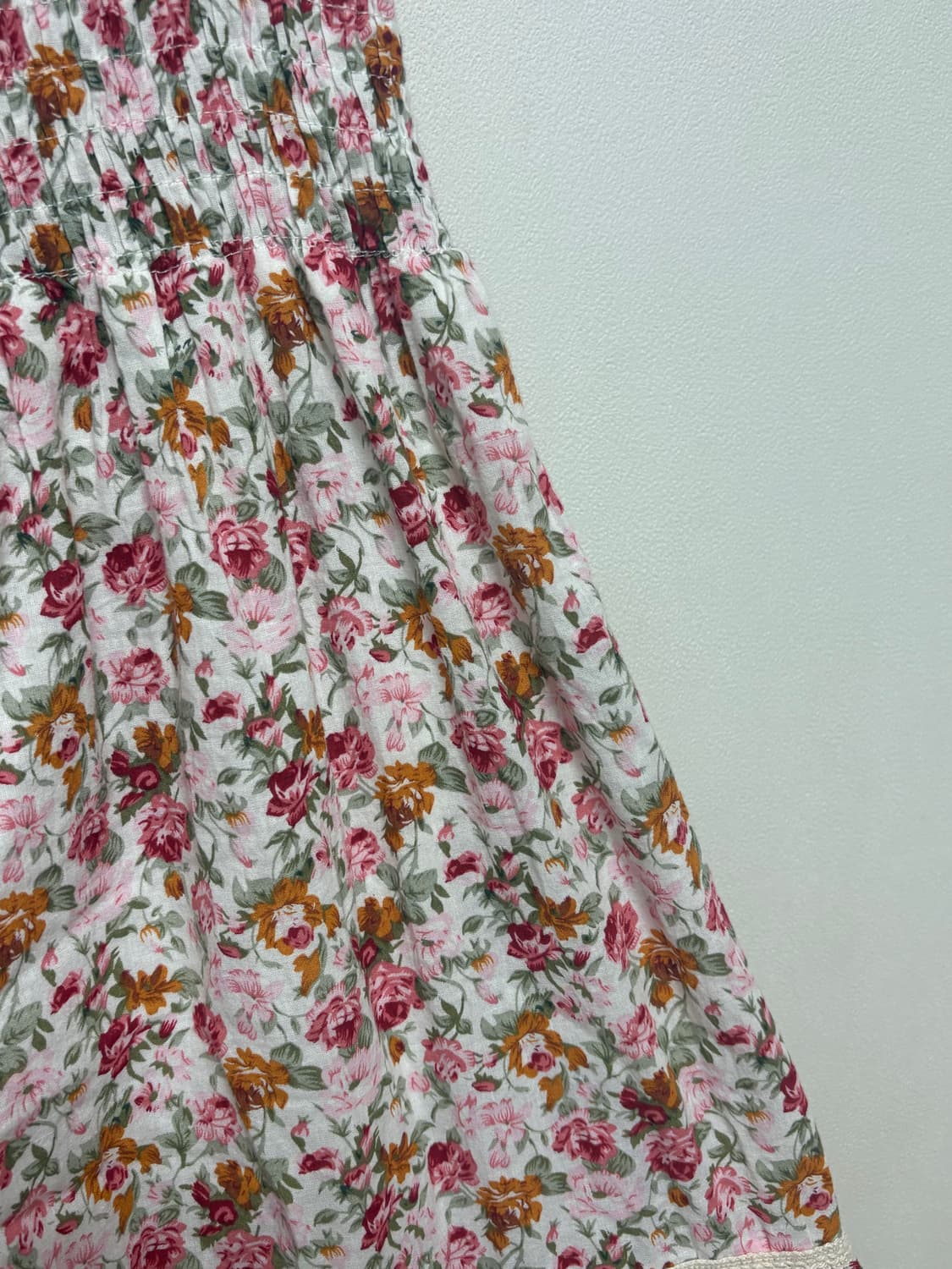 레드 핑크 플라워 롱원피스 상품이미지2