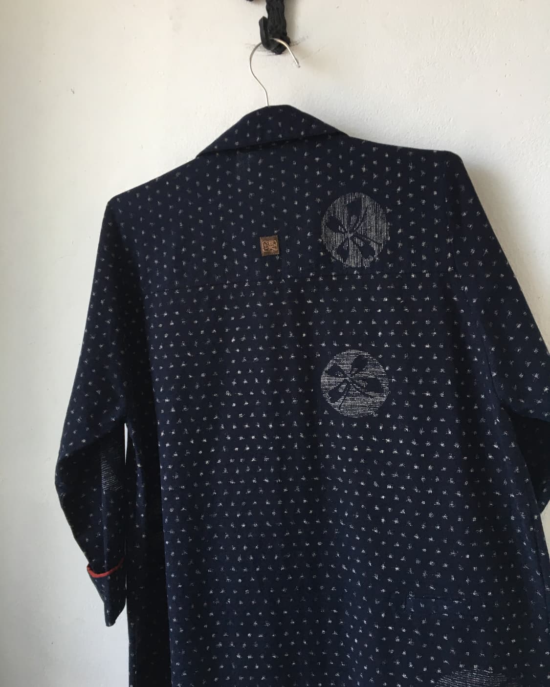 Button point pattern long shirt 상품이미지4