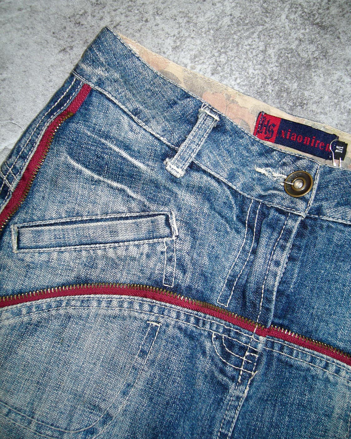 Xianoniren Zip Denim Mini Skirt 상품이미지3