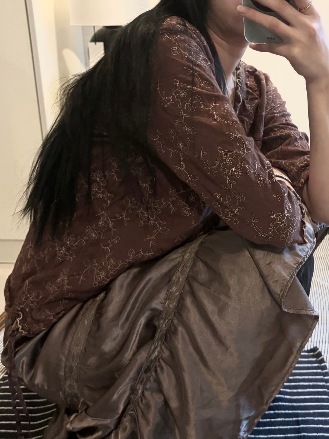 Japanese Vintage Nylon Lace Skirt 상품이미지3