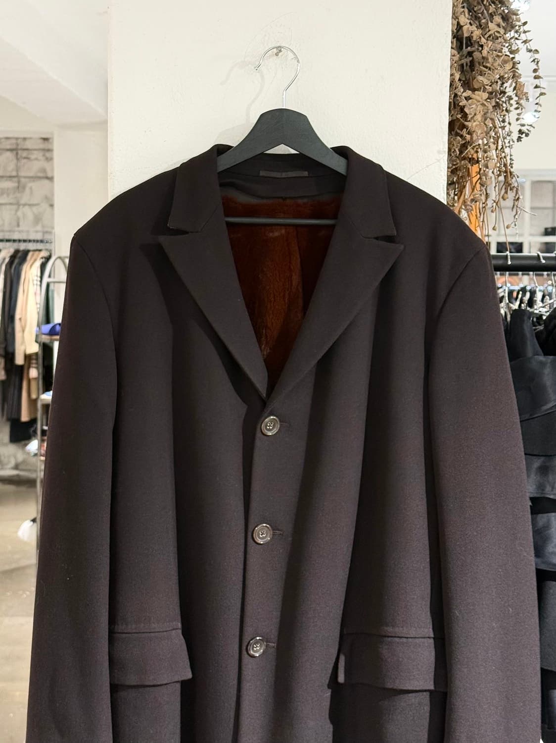 질샌더 브라운 퍼 오버사이즈 롱 코트 상품이미지2