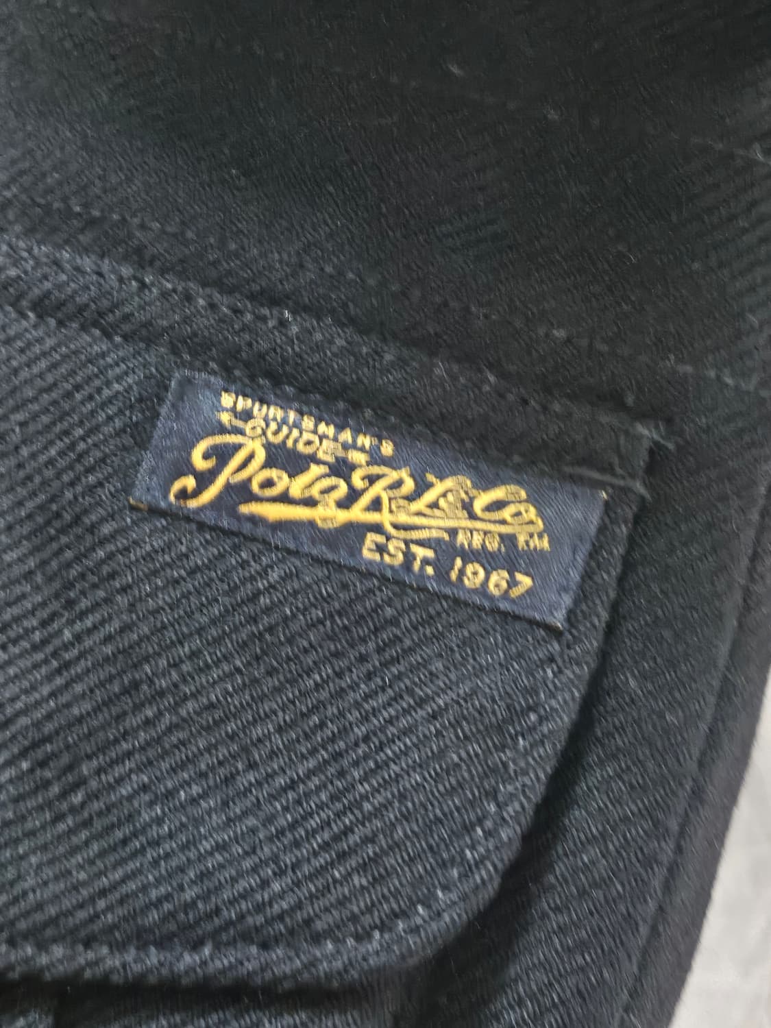 폴로랄프로렌 블랙 레더패치 헌팅 헤비다운 패딩 자켓 M 상품이미지4