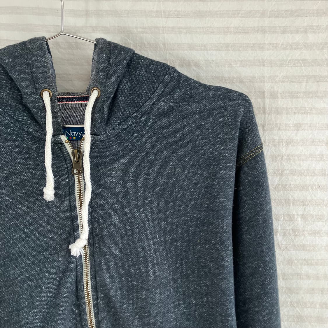 빈티지 노이즈 그레이 스티치 후드 집업 976 y2k 스트릿 갸루 펑키  상품이미지3