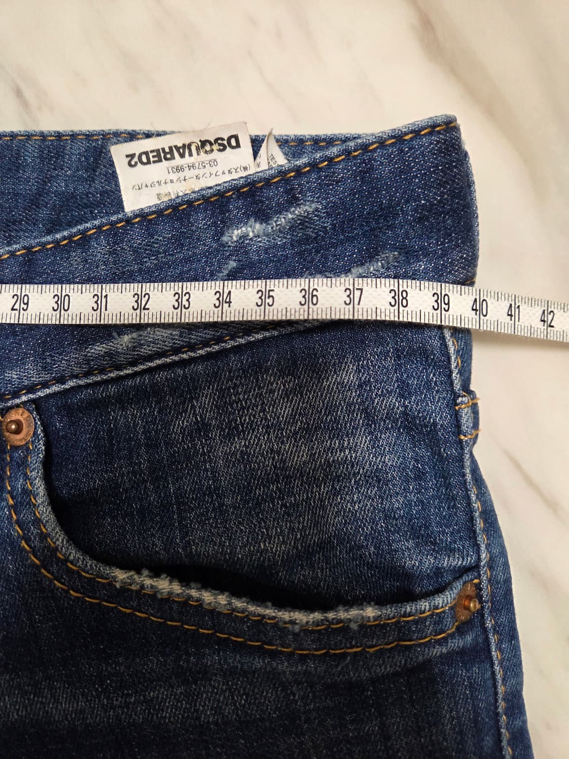 디스퀘어드 카우보이 가죽패치 데님팬츠 상품이미지8