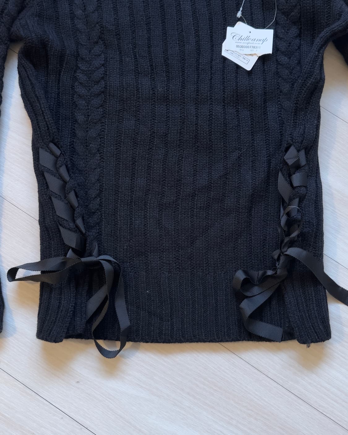 [CHILLE ANAP] Side Lace-up Knit 상품이미지3