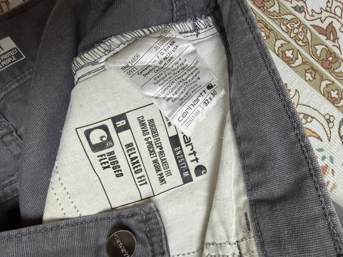 Carhartt칼하트 카펜터 팬츠 블랙 32*30 상품이미지5