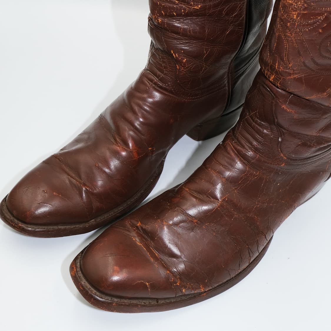 빈티지 토니 라마 웨스턴 레더 부츠 10.5B (270-275) BT 상품이미지6