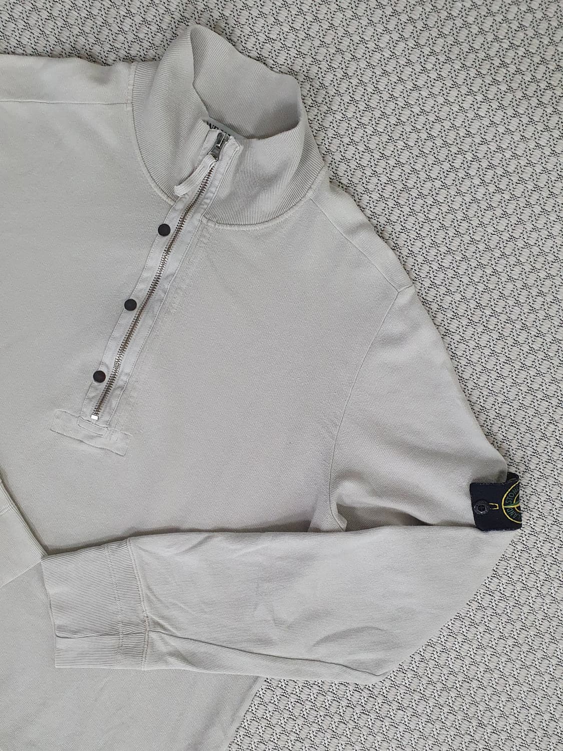 09SS 스톤 아일랜드 아이보리 쿼터 집 스웨트셔츠 상품이미지2