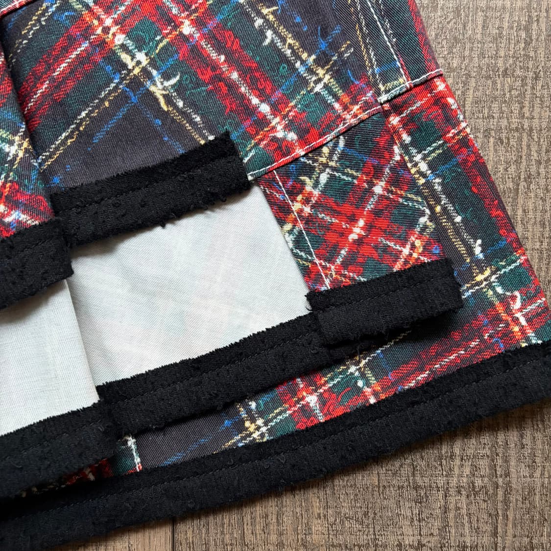 Check Printing Belt Wrap Skirt 상품이미지7