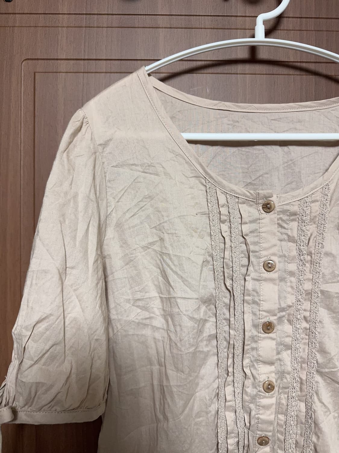 모리걸 하구미 일본 빈티지 연베이지 레이스 원피스 상품이미지2