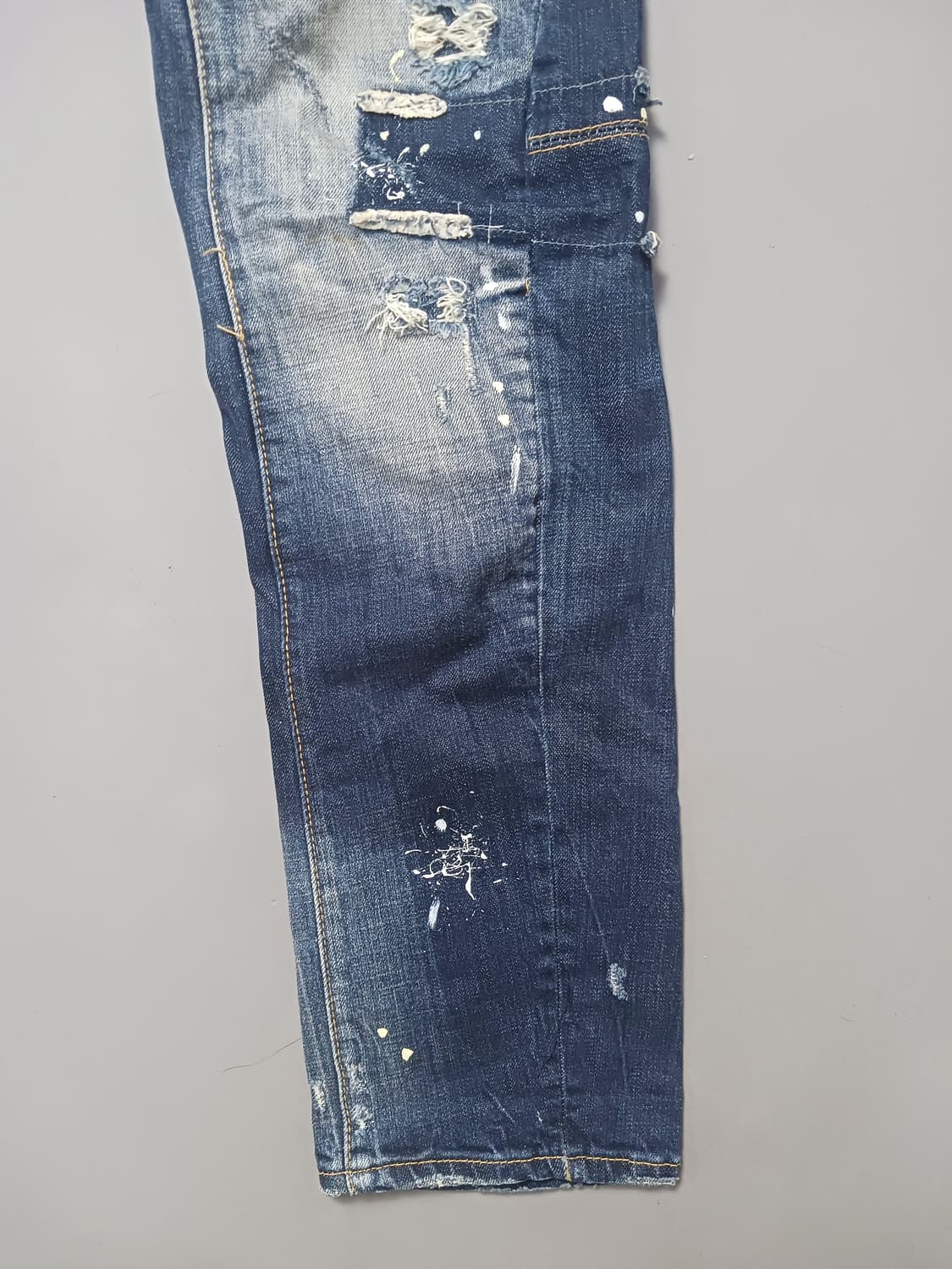 [50] 디스퀘어드2 화이트페인트 스팟 바이커진 청바지 34 35 상품이미지5