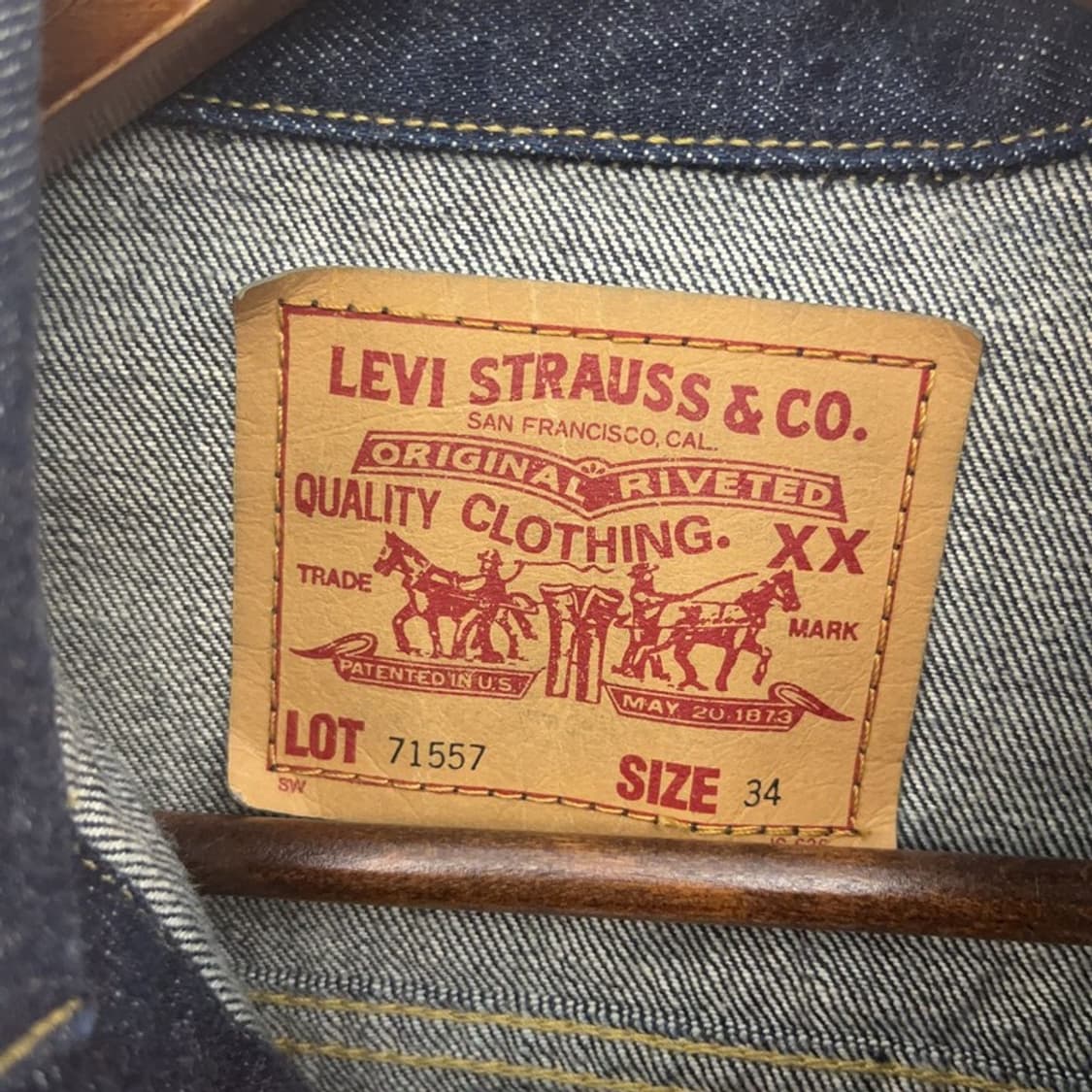 리바이스 71557 빈티지 트러커 데님 자켓 34 C08925 상품이미지5