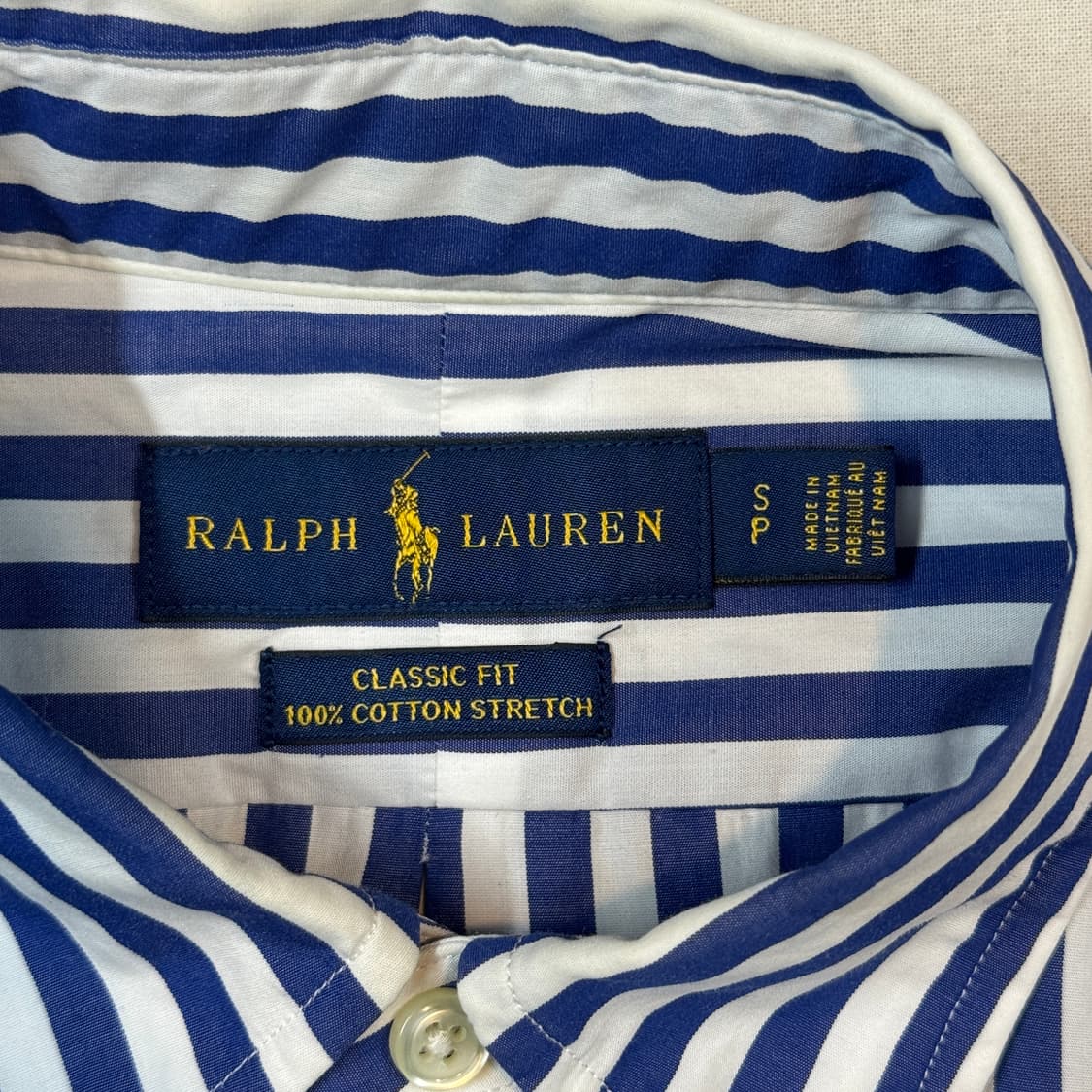 S) 폴로 랄프로렌 클래식핏 스트라이프 포플린 셔츠 상품이미지6