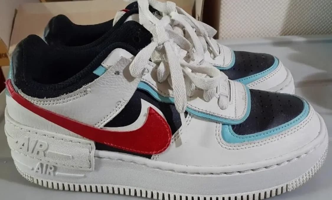 나이키 에어포스1 로우 쉐도우 블리치드 아쿠아 칠리레드 235 상품이미지3