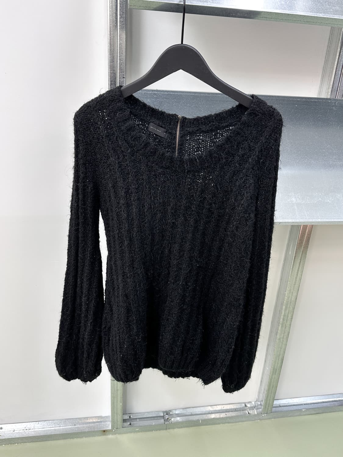 black ribbed long knit 상품이미지3