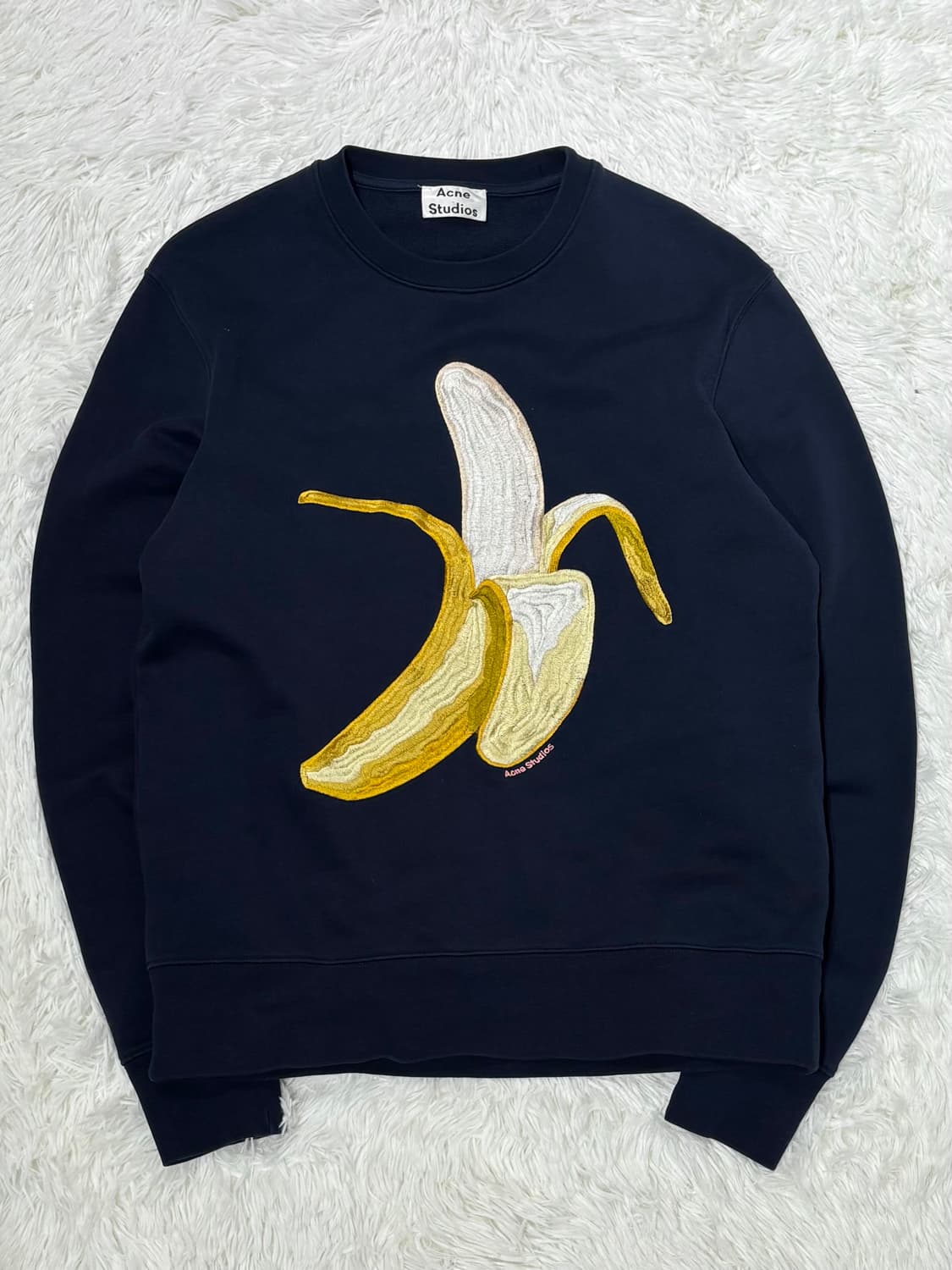 아크네스튜디오 바나나 자수로고 네이비 맨투맨 상품이미지3
