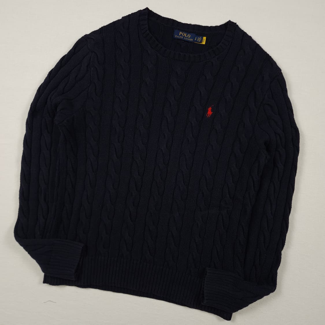 M(95) 폴로 랄프로렌 신형 케이블니트 네이비 상품이미지2