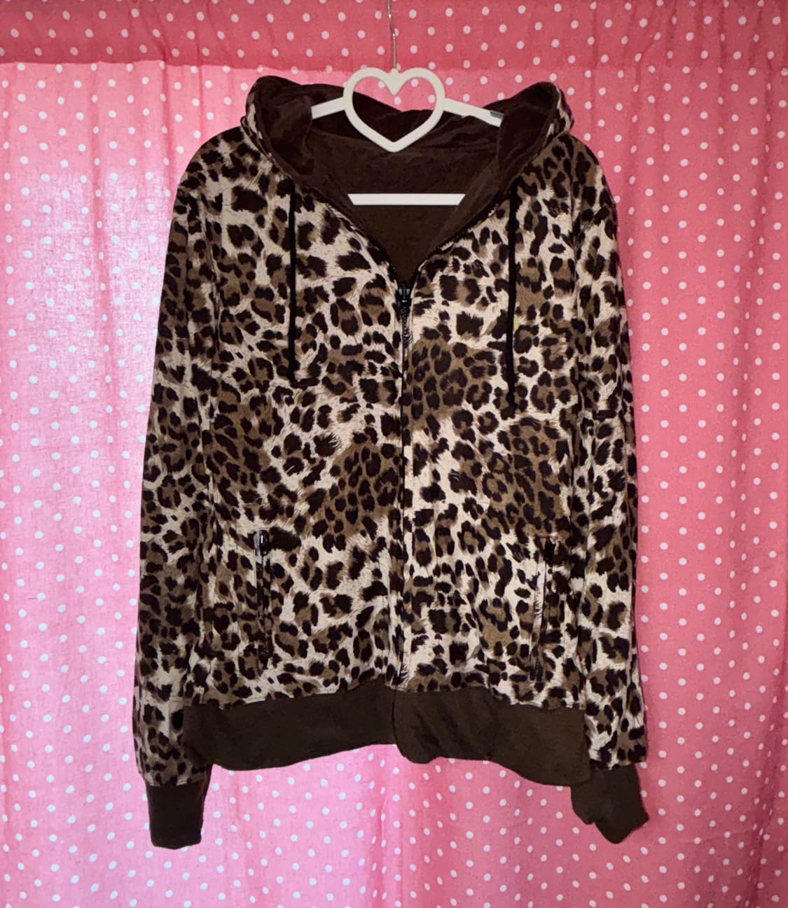 [KateRuber] 리버시블 호피 벨벳 집업 상품이미지1